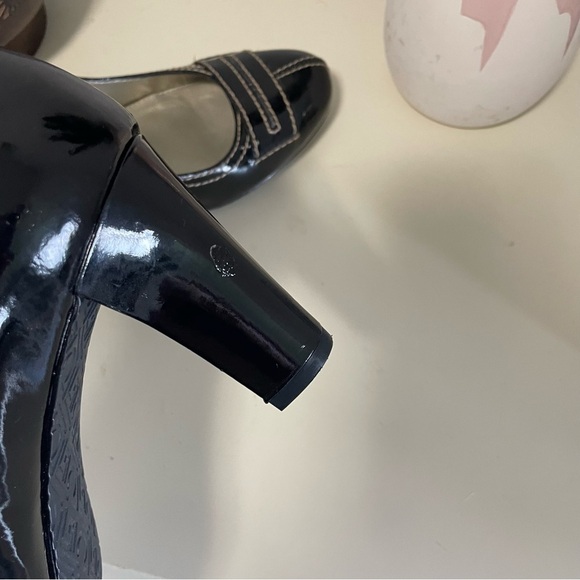 Liz Claiborne black shoes size 9M chunky heal - Picture 6 of 8